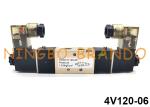 4V120-06 Airtac Type Pneumatic Solenoid Valve 5/2 Way 1/8" 24VDC 220VAC