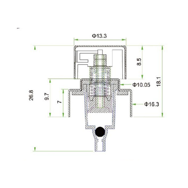 Customizable Electrolytic Aluminum 24/410 Cosmetic Bottles Pump Accurate Atomization Flexible Adaptation