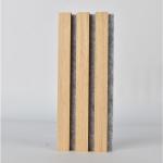 2400mm Natural Oak Acoustic Slat Wood Wall Panels With Black Grey Felt Backing