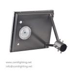 Aluminum 12000lm 100W 120LM/W Solar Fence Post Lights