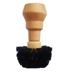 Coffee Machine Powder Bowl Cleaning Brush Solid Wood Handle