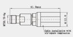 2.4mm Female Stainless Steel Material RF Connector For SF102E/SF102 Cable With