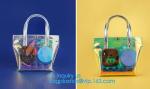 Tote Bags for Shoulder Clear Purse PVC Transparent Handbags, laser pvc shopping