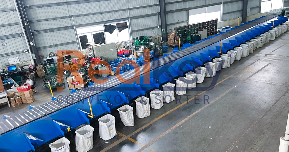 High Efficient 1 Layer Narrow Belt Sorter Sorted Various Parcels