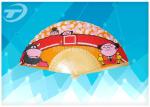 Painted Wooden Hand Fans 23cm With Varnished Wooden Ribs And Fabric