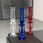 Centerpieces Wedding Candle Holder Table Decor Pillar Crystal With Glass