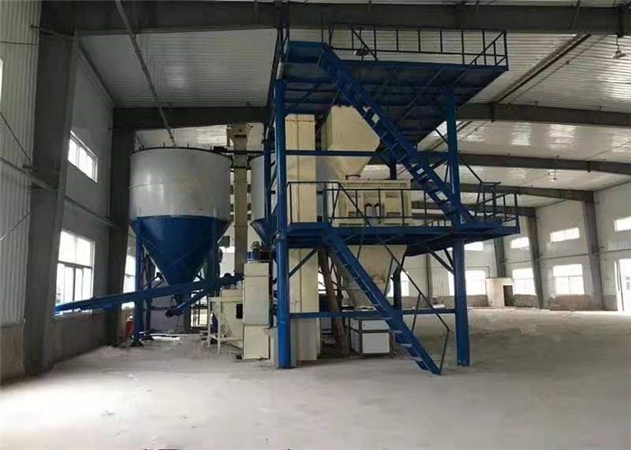 PLC Control Tile Adhesive Machine Production Line With Air Compressor System