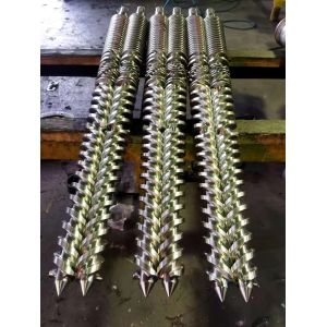 Buy cheap Plastic Extruder Conic Twin Screw And Barrel / Bi-metal Screw And Barrel For from wholesalers