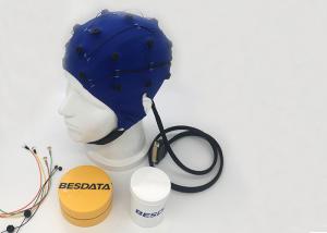 China Blue Digital EEG Machine With EEG Cap Biofeedback Medical Devices on sale