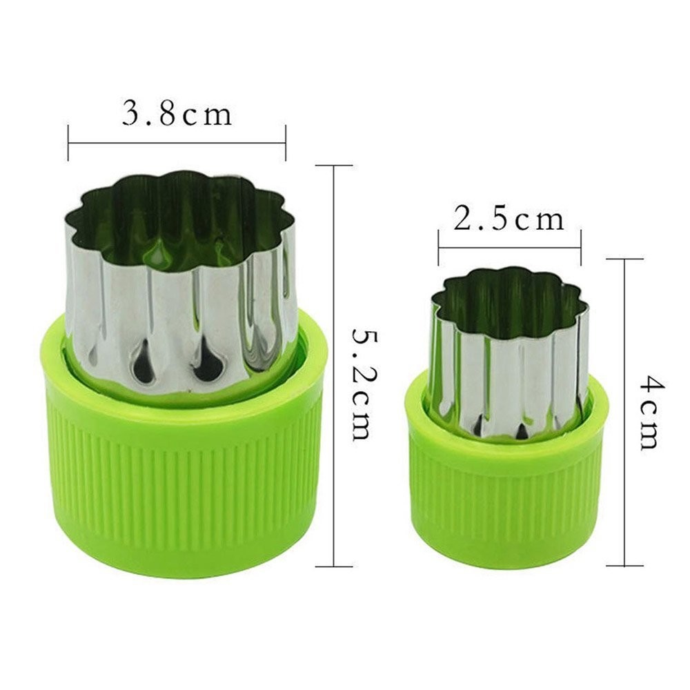 Vegetable Cutters Shapes Set (8 Piece) - Cookie Cutters Fruit Mold Cheese Presses Stamps for Kids Shaped Treats Food