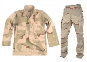 Wholesale Desert Woodland Army Camo Suit , Mock - Neck Collar Tactical Camo Clothing from china suppliers