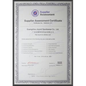 Guangzhou Joyord Sportswear Co., Ltd Certifications