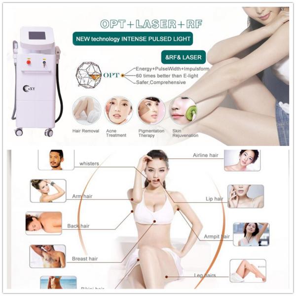 Water Cooling Ipl Permanent Hair Removal , Tattoo Removal Ipl Beauty Machine OEM / ODM