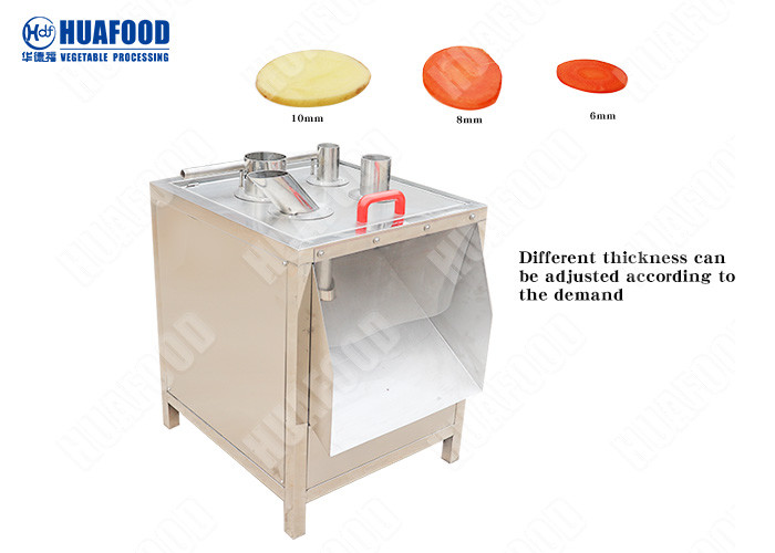 Automatic Fruit And Vegetable Processing Line 1.5KW Potato Chips Slicing Machine