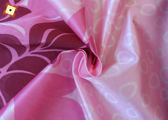 Pink Mattress Quilted Fabric 100% Polyester Warp Knitted Printed 250cm Width