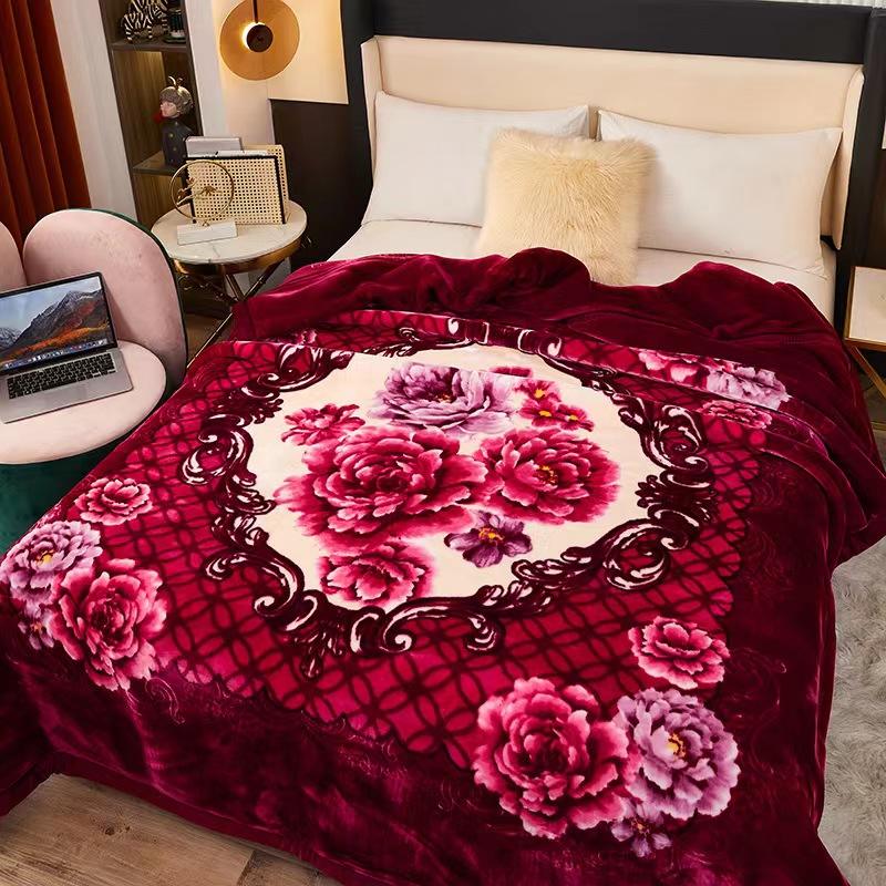 2-3KG Warm Soft Comfortable Korean Double Player Raschel Blanket with Warmth Function