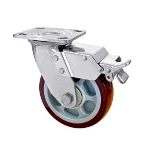 Buy cheap Heavy Duty 4'' 5'' 6'' 8'' Anti-Rust Stainless Steel 304 Swivel Plate PU Caster from wholesalers