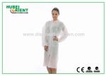 Non Sterile 22gsm MP Disposable Lab Coats With Zip Closure