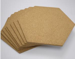 Wholesale China Wholesale 12'' Hexagon Adhesive Cork Tile for Notice Bulletin Board in Nature Color from china suppliers