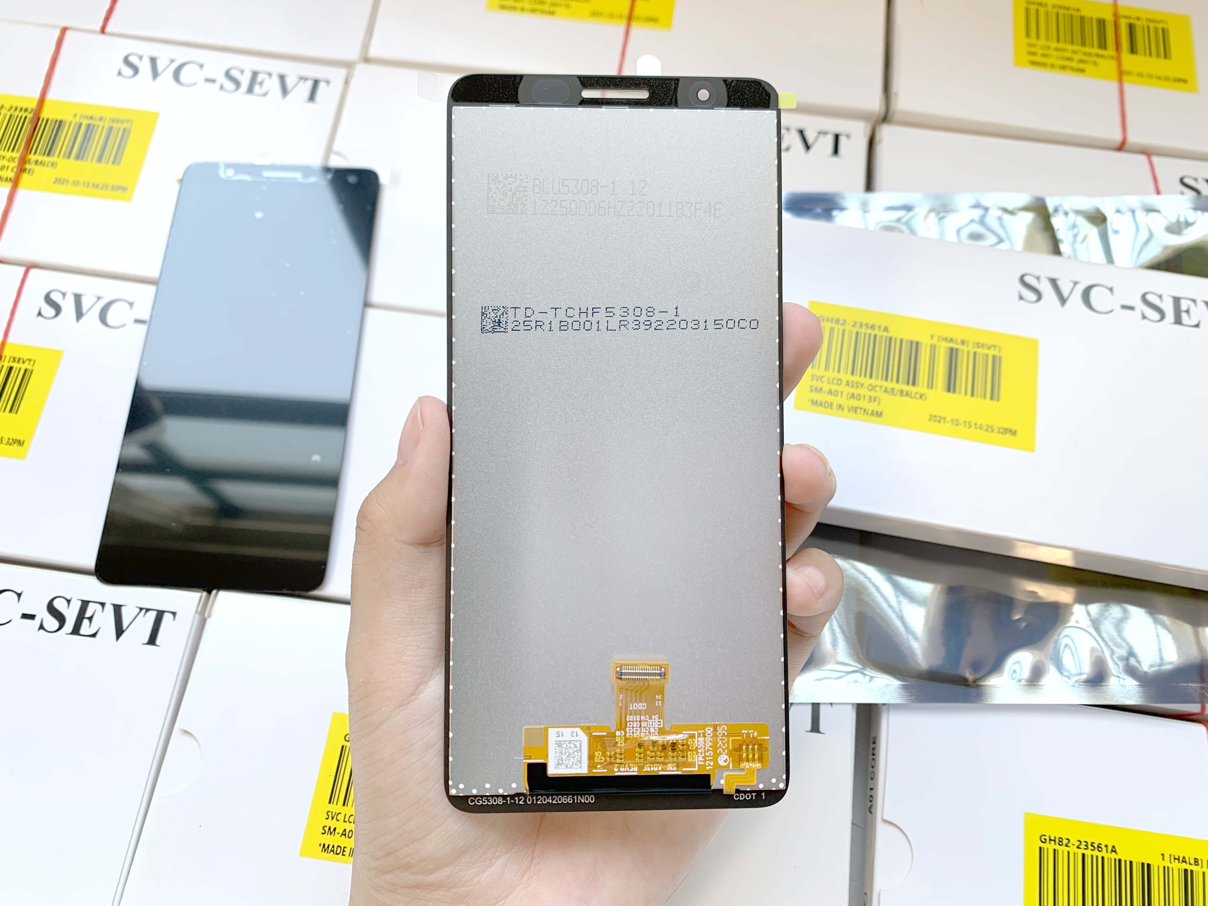 Original Mobile Phone A01 LCD Display Screen With Frame Replacement