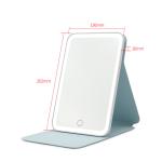 Trendy Led PU Leather IPad Makeup Mirror Standing Led Lighted Mirror Portable