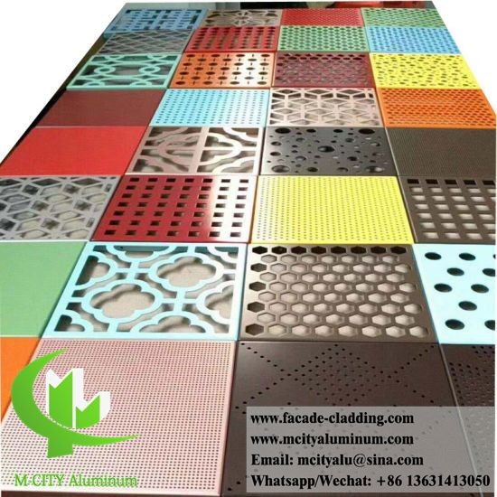 CNC laser cut metal screen aluminium sheet with patterns for wall cladding ceiling