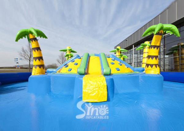 15m dia. tropic sea beach giant kids N adults inflatable water park with hill