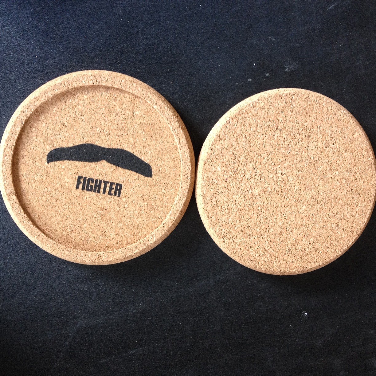New Style Cork Coaster with silkscreen shrink wrapped packing, customized size is available
