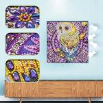 Owl 5D DIY Diamond Art Kits Full Drill Diamond Painting Set For Relaxation Gem
