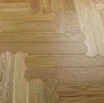 Quality Shaped Parquet, Curved Herringbone Oak Flooring, Natural Lacquer