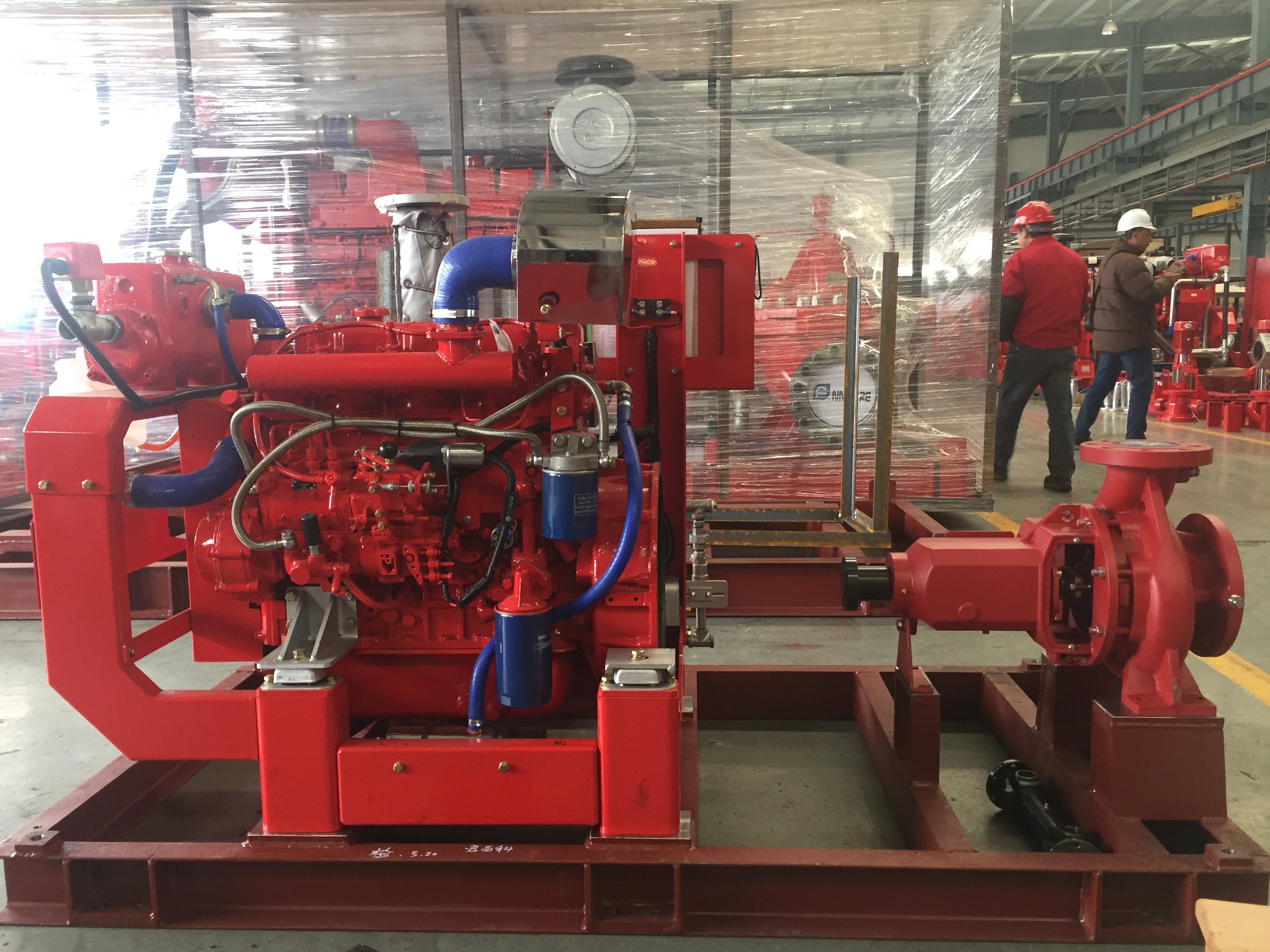 Diesel Engine Single Stage End Suction Centrifugal Pump For Fire Fighting 400usgpm