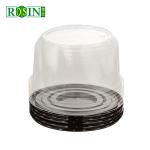 6 Inch Round Plastic Bakery Packaging Cheese Birthday With Clear Lid