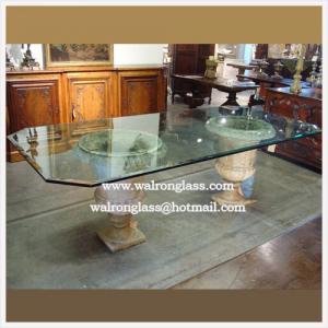 Wholesale Flat Polish Edge and Square Glass Table Top from china suppliers