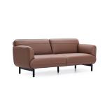 Brown Living Room Leather Rectangle Sectional Sofa Office Sofa Set