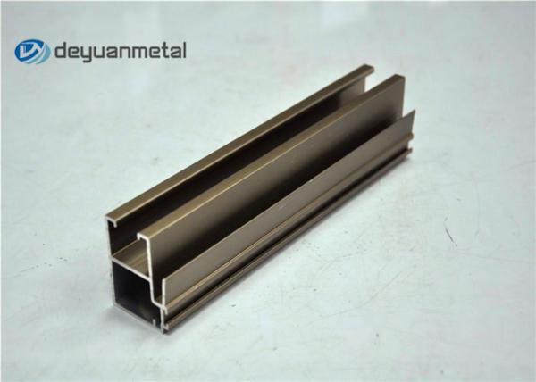 Champagne Anodized Aluminium Shopfront Profiles , Aluminum Extrusions Stock
