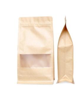Wholesale Custom Made Candy/Sugar k Packaging Food Grade Brown Square Bottom Water Resistant Paper Bag from china suppliers