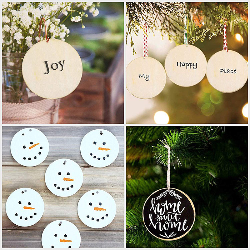 Wooden Gift Tag Round Shape With Hole