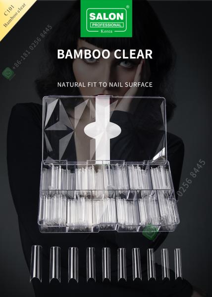 French/C Arc Lengthening Bamboo Clear False Nail Tips Manicure Tip for Nail Art