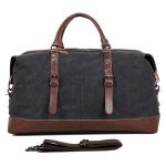Large Grey Canvas Mens Luggage Duffel Bags For Outdoor 21.5" L X 9.5" D X 12" H