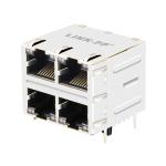 JT4-2501HL 10G Base-T Shielded 2x2 Port Rj45 Magnetic Connectors Side Entry