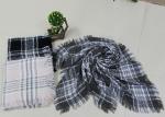 230g 120*130cm 100%Acrylic woven jacquard grid poncho Hot sale factory keep warm