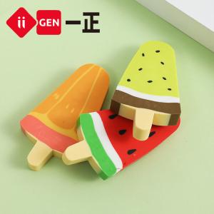 Wholesale School Stationery Fruit Popsicle Shape Eraser Cute Rubber for Students Using from china suppliers