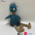 OEM Factory Wholesale Custom Blue Peacock Fluff Ostrich Plush Toys Gift Stuffed
