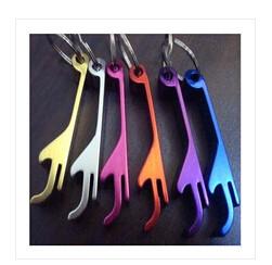 Wholesale laser engraved lightweight aluminum keychain bottle opener for wedding from china suppliers