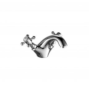 Wholesale Double Handle Basin Mixer Faucet Brushed Bathroom Basin Mixer Taps from china suppliers