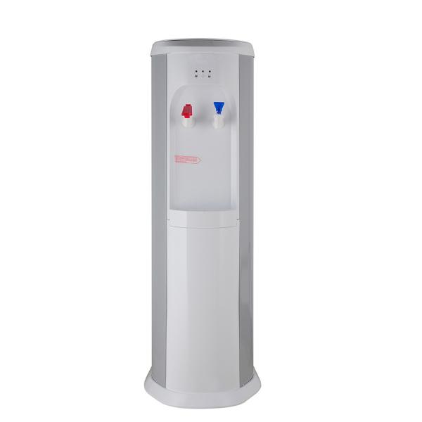 Standing inox material hot and cold water dispenser with non-spill water guard