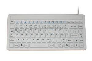Russian antibacterial IP68 washable medical silicone keyboard with dishwasher safe