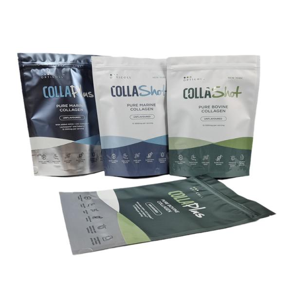 Custom Logo Stand up Mylar Bags with Spot UV Aluminum Foil Resealable Mylar Bags