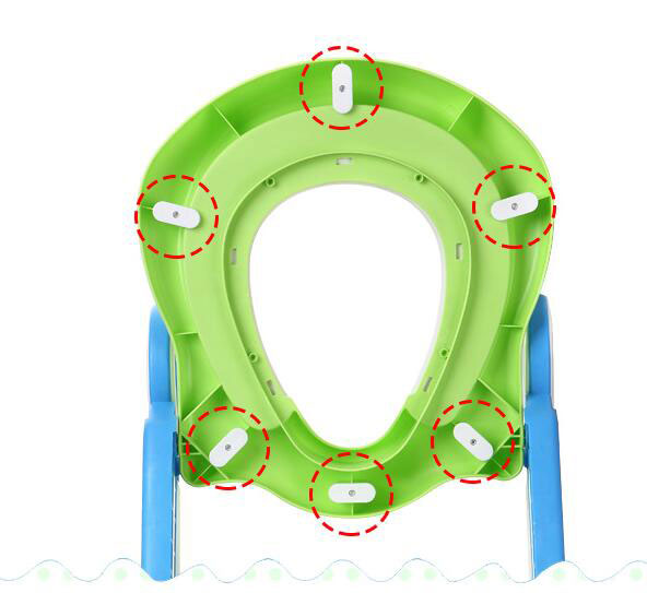 Plastic 2 in 1 Potty Training Toilet for Kids Anti-Slip Pad Step Stool Toddler Toilet Seat