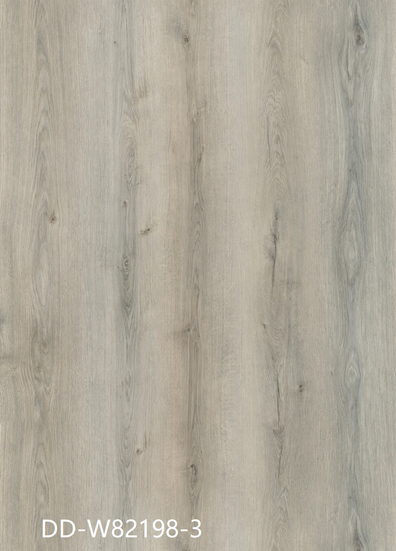 Wood Grain SPC Vinyl Flooring Planks Gray Brown Jump Non Glue GKBM DD-W82198-3